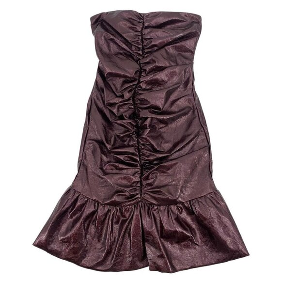 Dresses & Skirts - Rotate Birger Christensen Strapless MINI Faux Leather Dress Tiered NO SIZE - XS?
